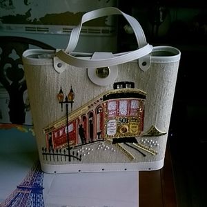 Decorated San Francisco Cable Car Handbag